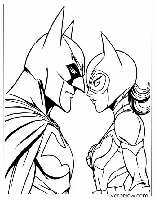 59 Tranh bé tập tô Batman nữ phiên bản mini đầu to rất dễ thương