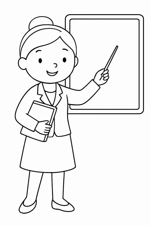 30 Tờ giấy tô màu cô giáo chibi cùng lớp Chồi hát múa cho trẻ 4 tuổi