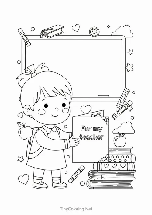 20 Bé tập tô màu lớp học với bàn ghế nhỏ xinh rất dễ thương