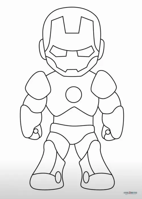 74 Trẻ học tô màu Người Sắt chibi giáp đỏ vàng cứng cáp cho trẻ 6 tuổi.