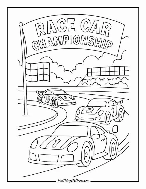 Cho bé khám phá thế giới xe đua F1 qua từng trang tô màu