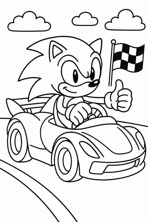 Xe đua F1 lao vun vút trong bộ tranh tô màu cho bé sáng tạo