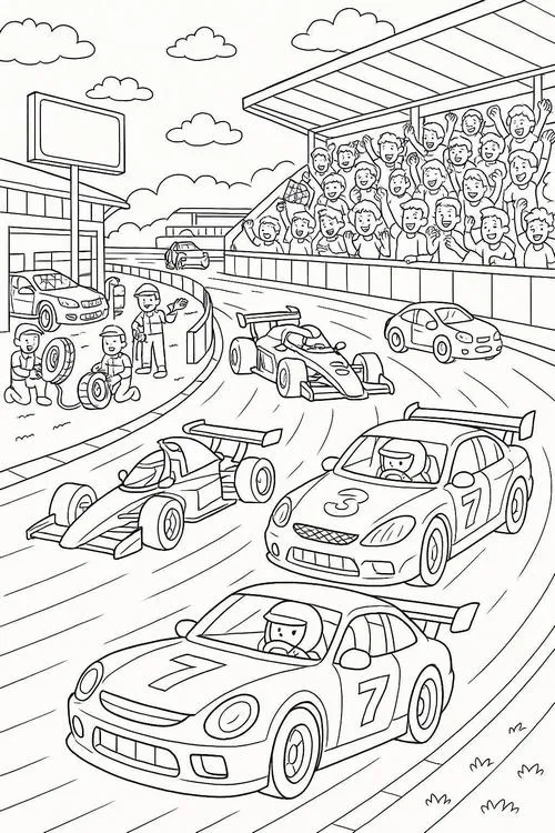 Trang tô màu xe công thức 1 buồng lái nhỏ gọn