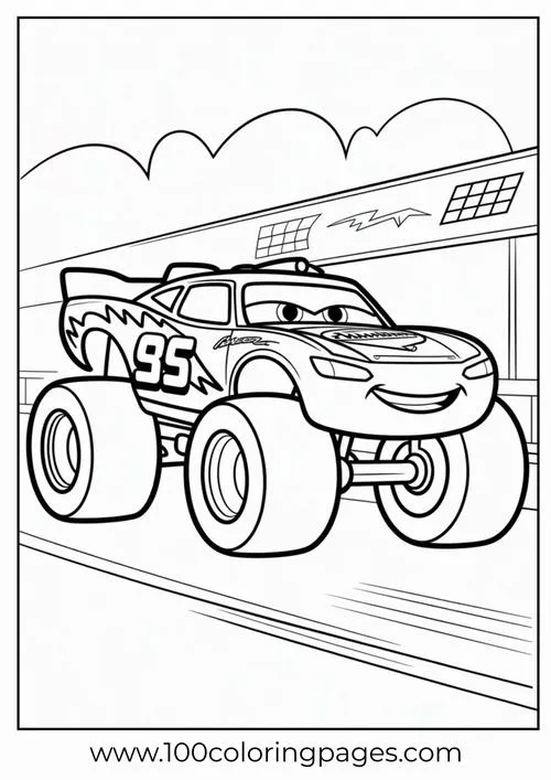 Tranh tô màu xe đua F1 đơn giản dễ tô mà vẫn rất mạnh mẽ