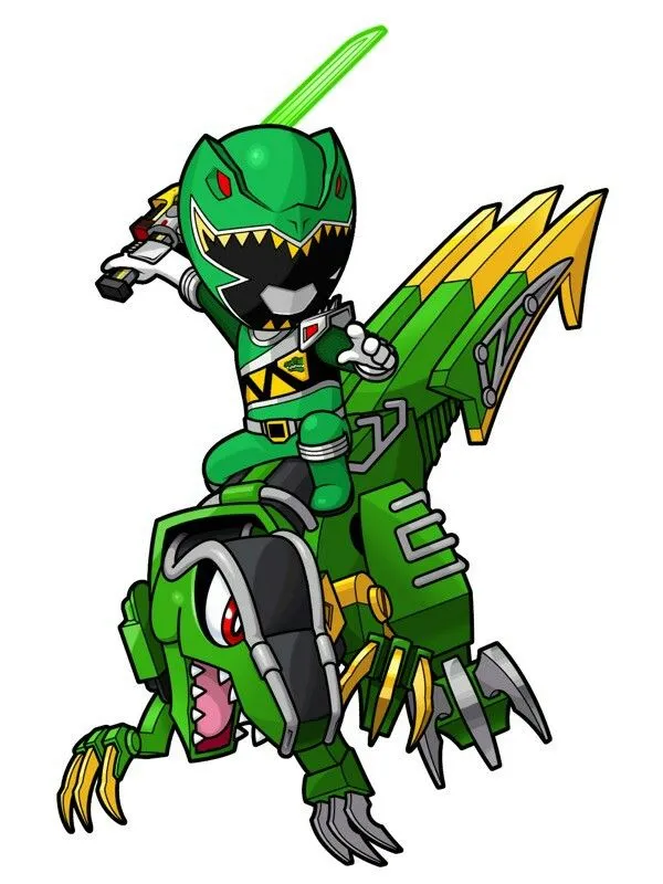 4 Hình tô màu Ranger đỏ Tyrannosaurus tạo dáng chiến đấu mạnh mẽ