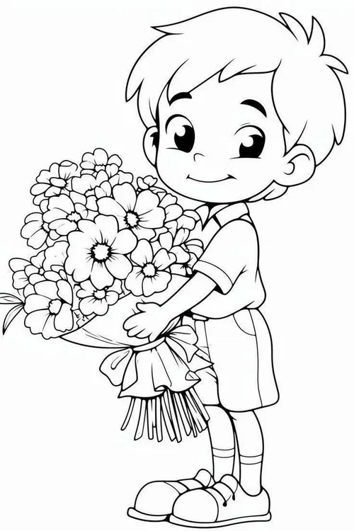 28 Tô màu vui bộ áo dài tím nhạt mềm mại của cô giáo