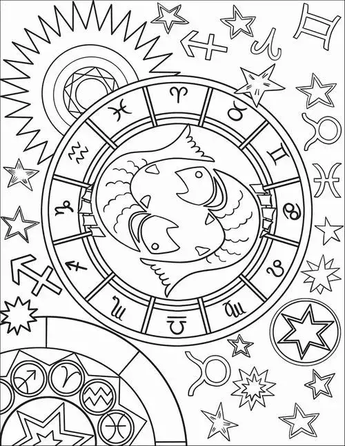 In hình tập tô anime cung Song Ngư rõ nét dễ tô