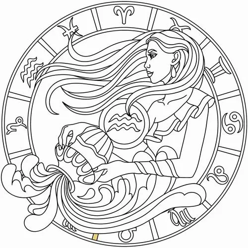 Tranh tô màu anime 12 zodiac cho trẻ thích vẽ