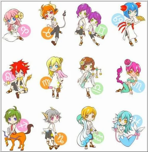 Tranh tô màu anime 12 cung hoàng đạo cho giờ chơi cuối tuần