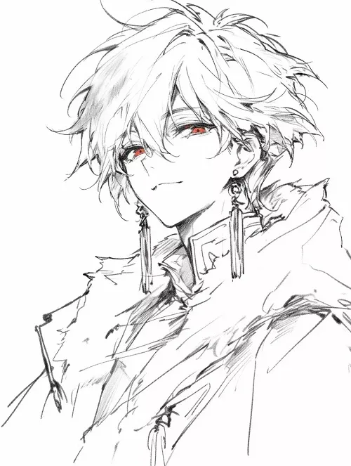 1 Hình tô màu chàng trai anime bí ẩn đầy khí chất