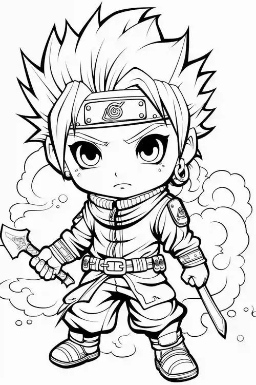 57 Tranh Tô Màu Anime Boy Ngầu với ánh mắt lạnh lùng cá tính bí ẩn cuốn hút