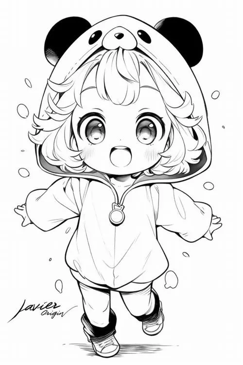 28 Bộ tranh tô màu anime chibi nhiều biểu cảm vui