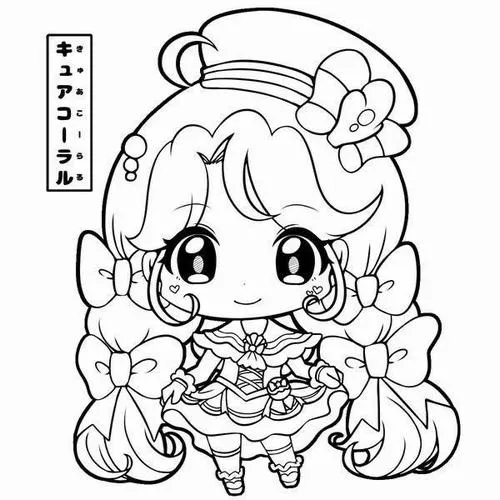 26 Tranh bé tập tô anime chibi vui tươi sáng tạo