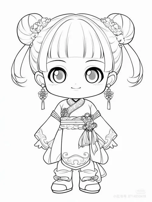 25 Bé tập tô màu anime chibi cho trẻ 6 tuổi