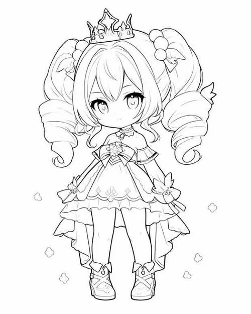 15 Trang tô màu anime chibi cho bé 3 tuổi