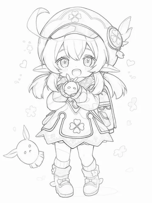 17 Tranh tô màu anime chibi phong cách nhẹ nhàng