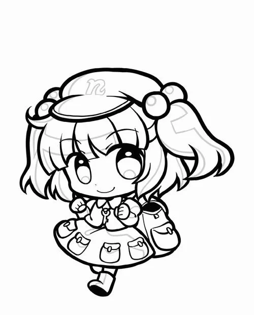 5 Trang học tô màu anime chibi nét tròn dễ tô