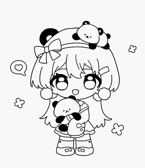 4 Tờ giấy tô màu anime chibi cho trẻ 4 tuổi