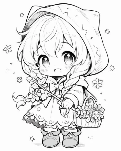 32 Tô màu vui anime chibi cho bé 5 tuổi