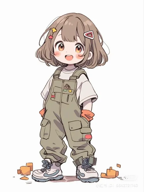 Hình vẽ tranh tô màu anime cute biểu cảm vui tươi