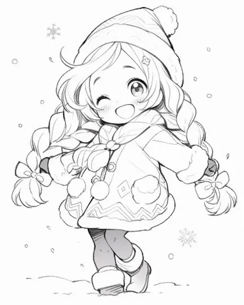 Mẫu anime cute tóc ombre pastel và nụ cười nhỏ xinh khiến bé thích mê