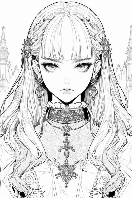 Hành trình sáng tạo với cô gái anime bí ẩn có áo choàng và ánh nhìn quyền lực