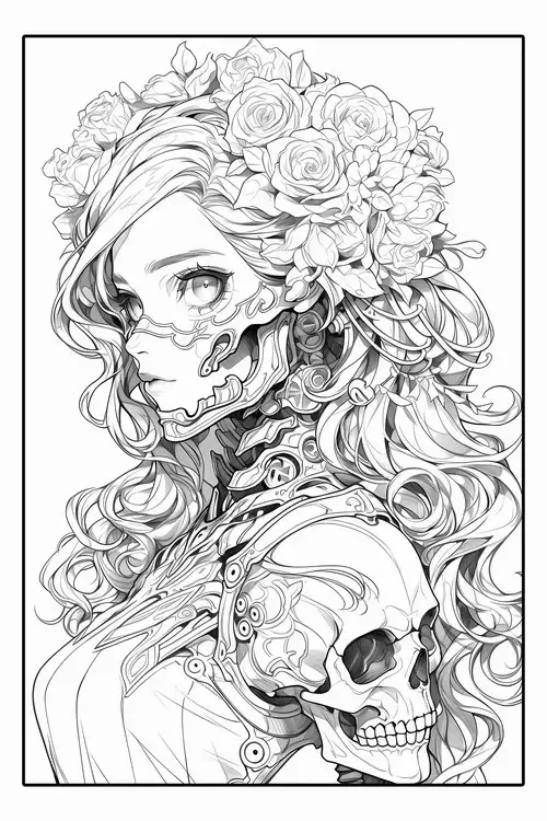 Cách tô anime thiếu nữ tóc trắng phong cách chiến binh