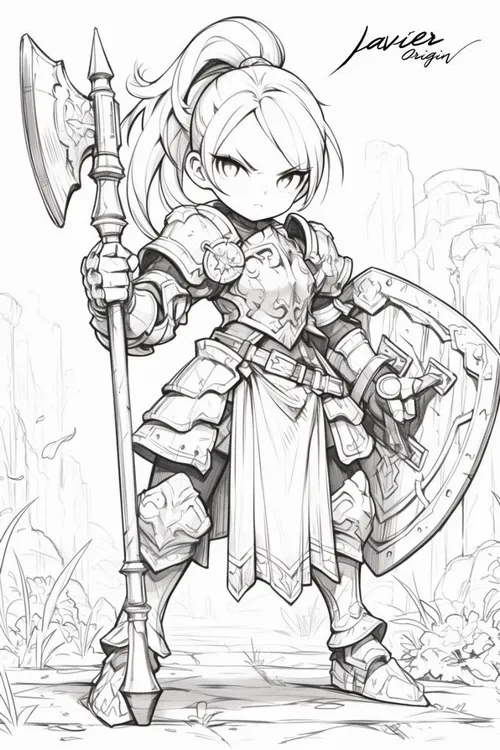 In hình tập tô anime thiếu nữ trầm lặng mang vòng phép dưới chân