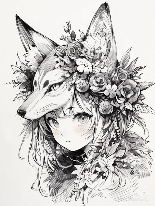 Hình tô màu anime cô gái quyền lực dáng đứng tự tin