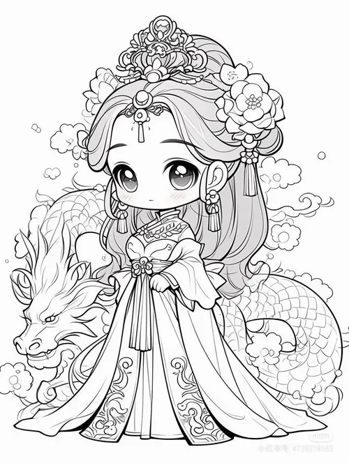 Tải tranh tập tô anime cô gái ngầu vẻ đẹp bí ẩn cho trẻ 4 tuổi