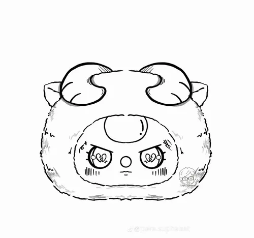 1 Hình tô màu Baby Three cung Bạch Dương nổi bật rực rỡ