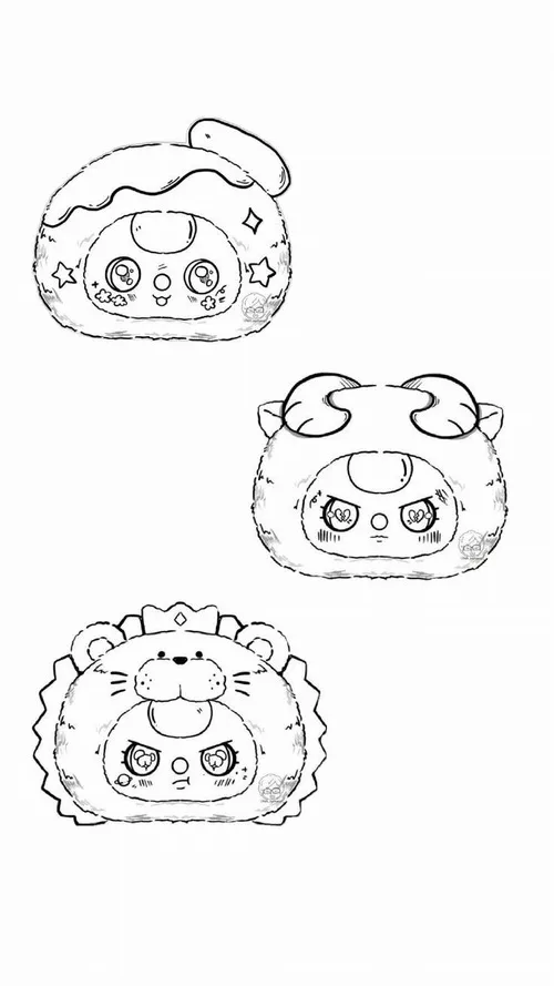 15 Tô màu vui Baby Three Sư Tử cam vàng đầy năng lượng