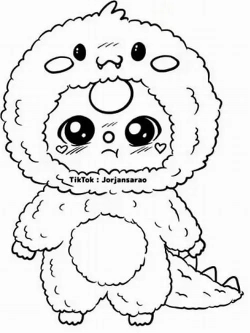 39 Mẫu tranh tô màu Baby Three áo choàng đỏ giúp bé phối màu