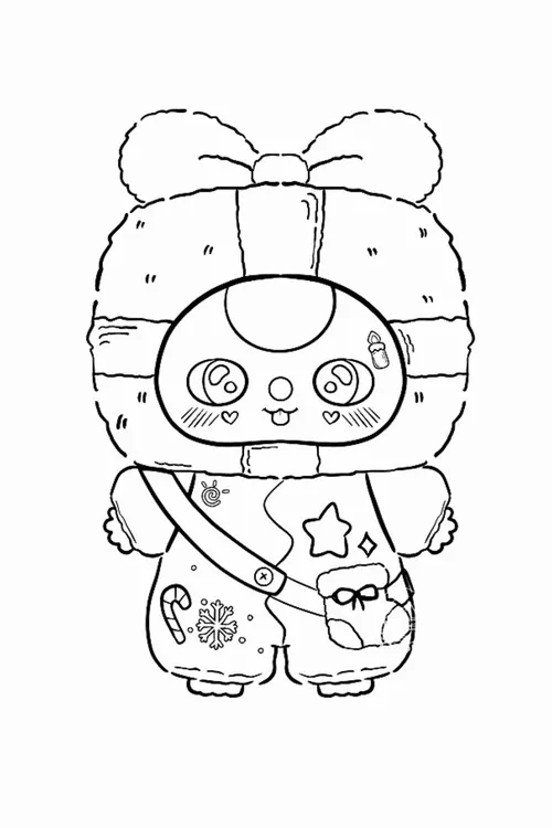 36 Tô màu sáng tạo Baby Three ếch bé với mắt màu nhiều tầng