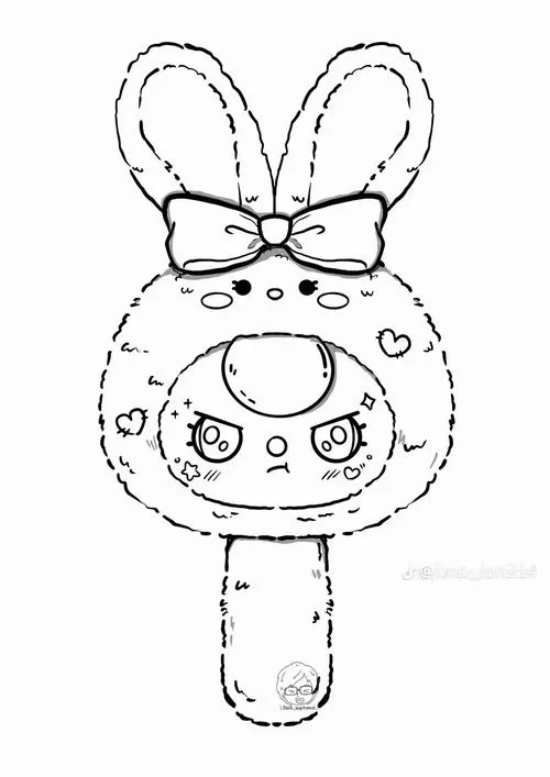 6 Baby Three soi gương thần phiên bản tranh tô màu siêu đáng yêu