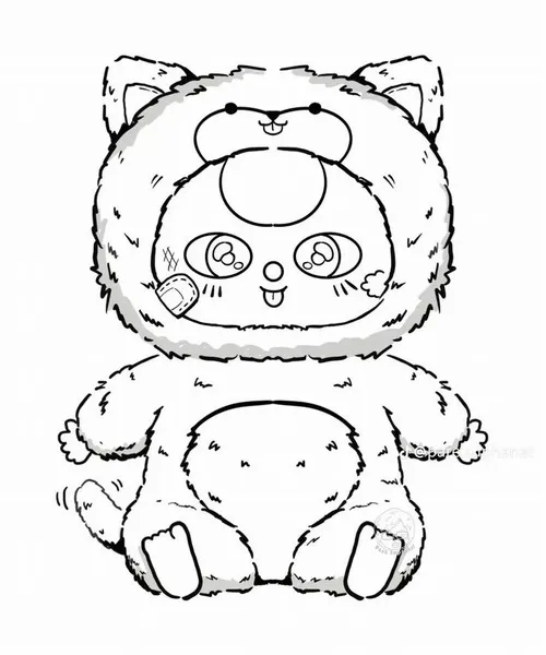 6 In hình tập tô Ngọ ngựa baby với chiếc đuôi mềm đáng yêu