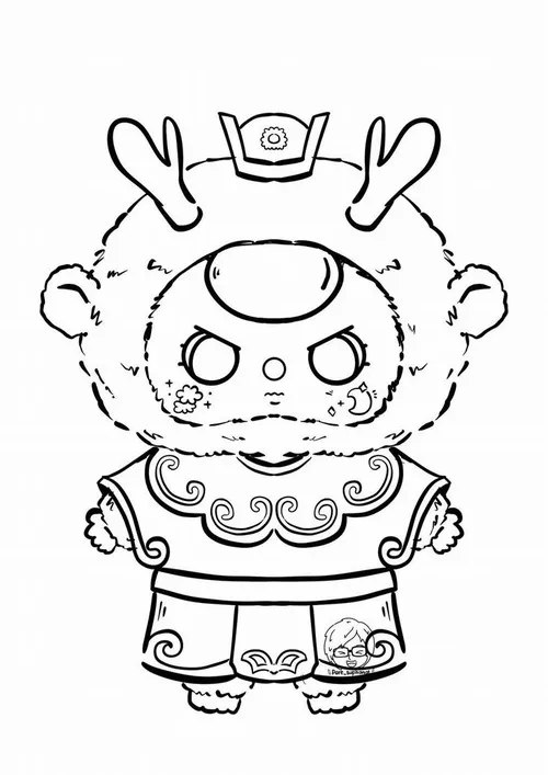 5 Tờ giấy tô màu Baby Three Mão thỏ trắng hồng cho trẻ 4 tuổi