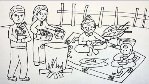 9 Trang tập tô bánh tét và mâm cỗ Tết đầy sắc xuân tươi mới