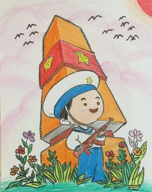 Tranh tô màu chú bộ đội hải quân giúp bé hiểu về chủ quyền biển đảo