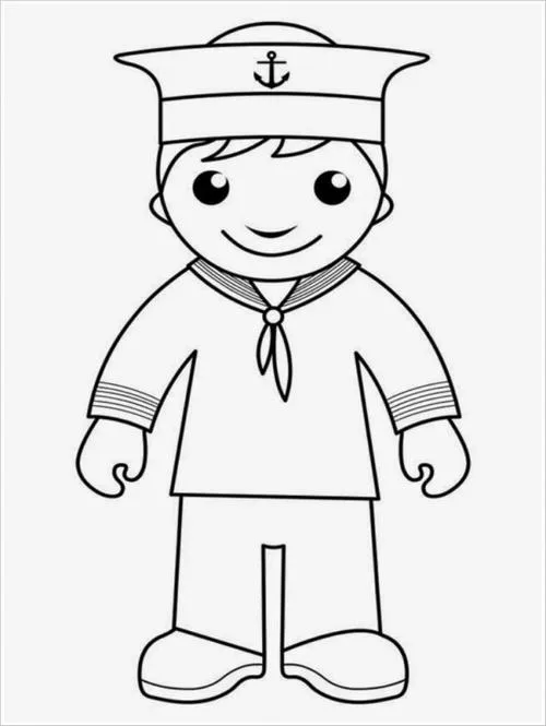 Tô màu chú bộ đội hải quân áo trắng xanh nhìn là thấy yên tâm