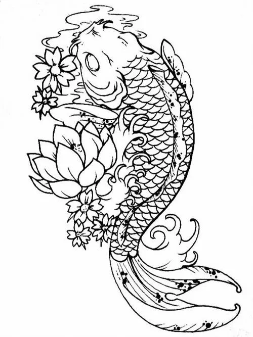 Trẻ học tô màu cá chép koi cho trẻ 6 tuổi