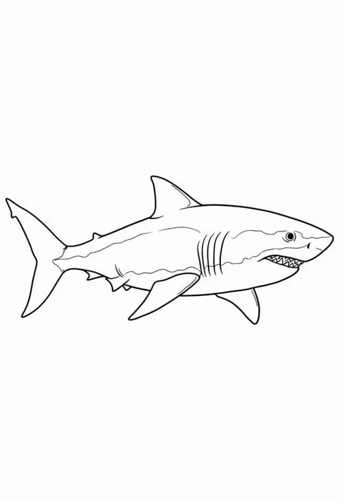 Bộ tranh tô màu cá mập giúp bé rèn tay và tăng tập trung