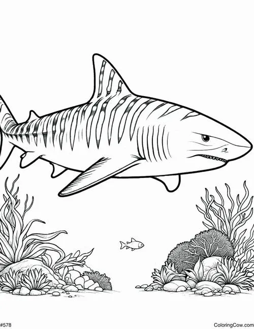 Cùng bé khám phá đại dương qua tranh tô màu cá mập