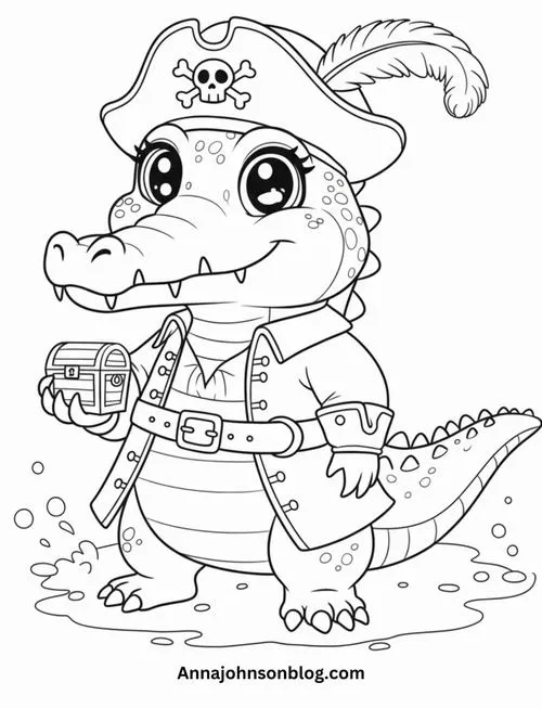 Cá sấu hoạt hình đáng yêu giúp bé học màu thật vui