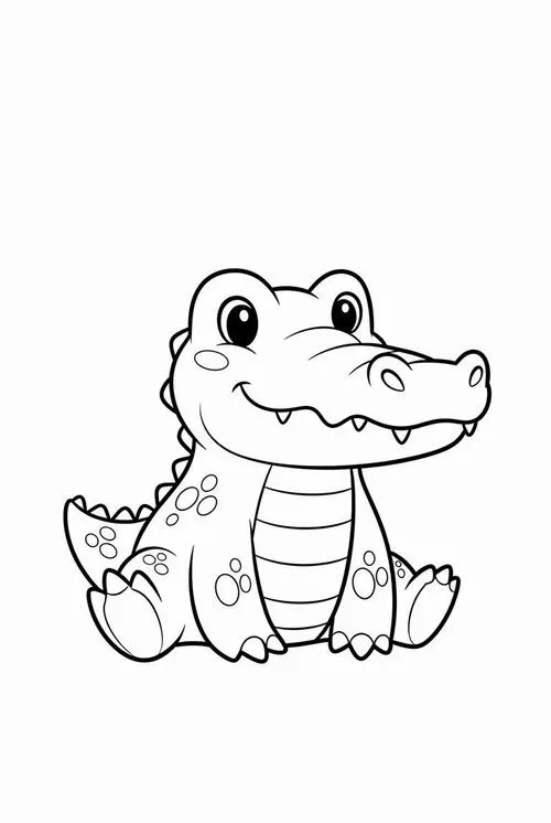 Bộ tranh tô màu cá sấu vui nhộn sông nước đầm lầy sáng tạo