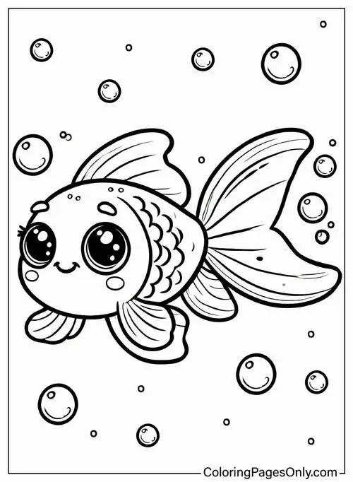 50 Tranh tô màu Cá Vàng đẹp đơn giản cho bé mầm non mới tập vẽ