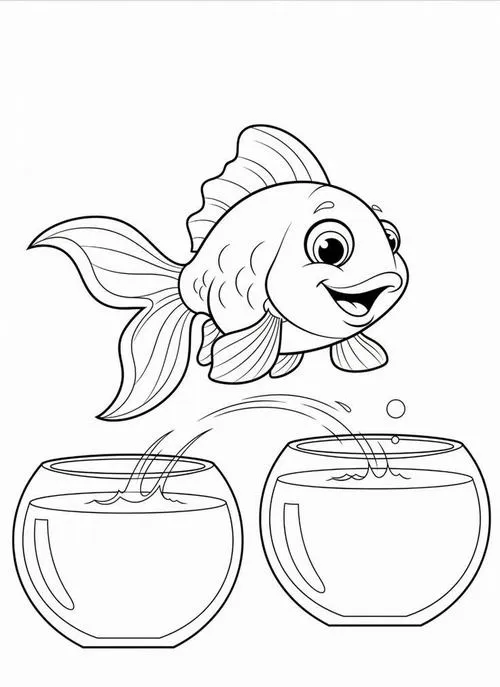 Cách tô cá vàng bơi lội giúp phát triển sáng tạo