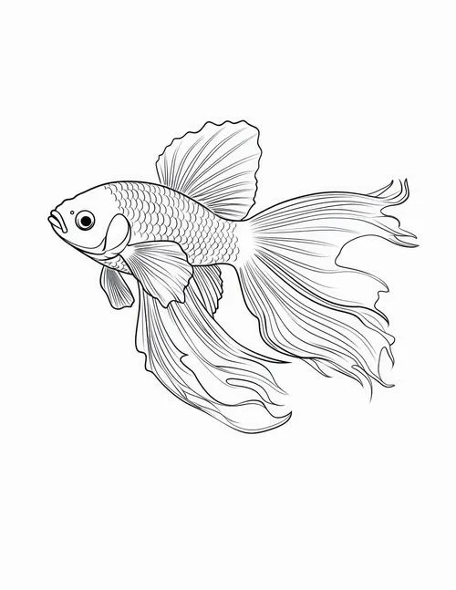 Tô màu cá vàng giúp bé rèn tay khéo và cảm nhận màu sắc