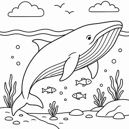 24 Hình tô màu cá voi sát thủ phong cách hoạt hình