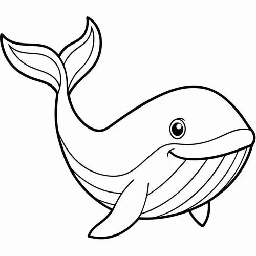 35 Tranh tô màu Cá Voi đơn giản dễ thương giúp bé làm quen thế giới biển sâu